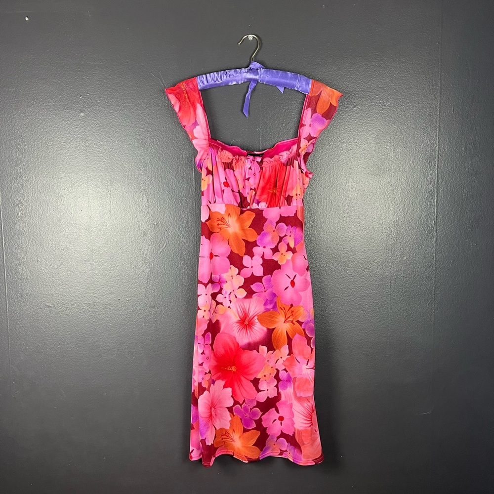 y2k floral midi dress